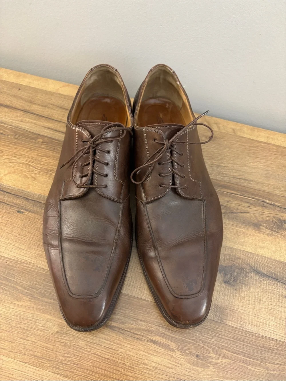 Santoni Oxford Leather Dress Shoes Made in Italy Men’s